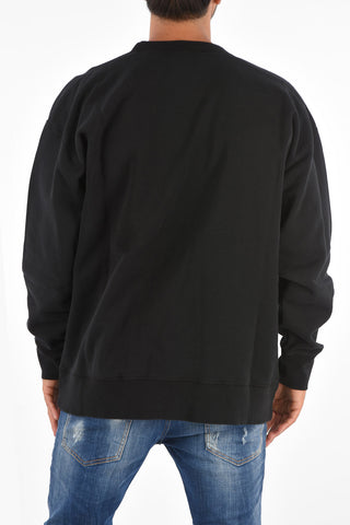 Printed SLOUCH FIT Crewneck Sweatshirt