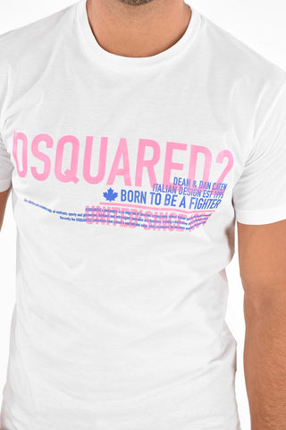 Cool Fit T-shirt BORN TO BE A FIGHTER with Fluo Print
