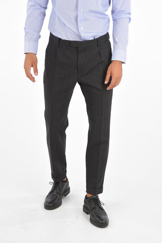 ZZEGNA Pinstriped Pants