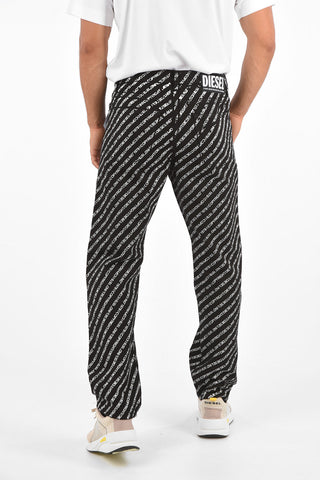 Jeans Straight Fit D-MACS con Logo All Over