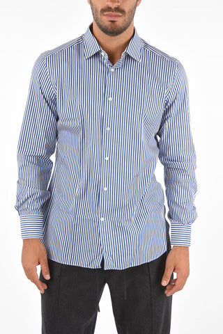 EZ TAILORING Camicia Collo Francese a Righe 