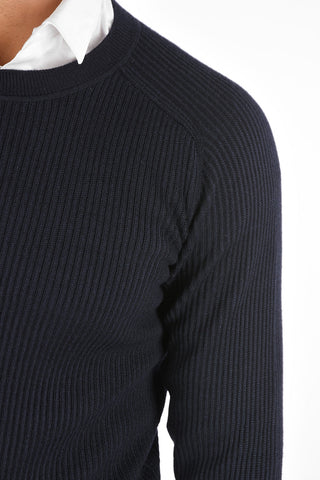 Wool and silk ribbed sweater