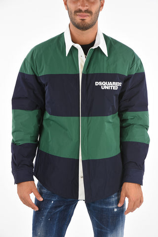 Overshirt Imbottita con Stampa Logo