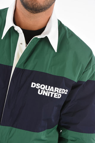 Overshirt Imbottita con Stampa Logo