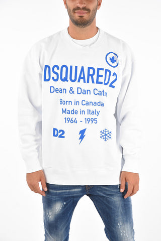 Printed SLOUCH FIT Crewneck Sweatshirt
