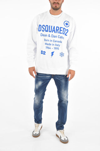 Printed SLOUCH FIT Crewneck Sweatshirt