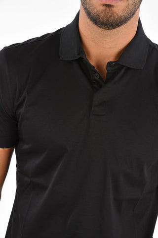 ZZEGNA Cotton Short Sleeve Polo Shirt