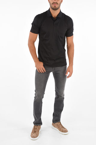ZZEGNA Cotton Short Sleeve Polo Shirt
