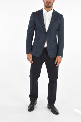 ZZEGNA Houndsthooth Single Breasted Blazer