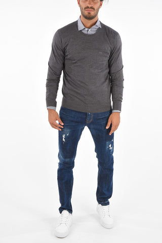 Crewneck Sweater with Pocket