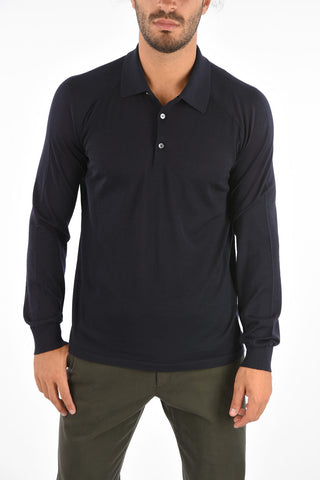 EZ LUXURY long sleeved wool shirt polo