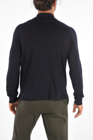 EZ LUXURY long sleeved wool shirt polo