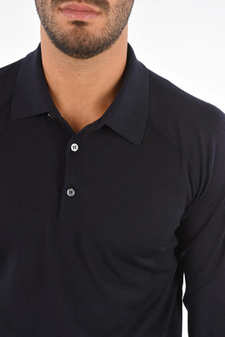 EZ LUXURY long sleeved wool shirt polo