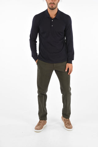EZ LUXURY long sleeved wool shirt polo