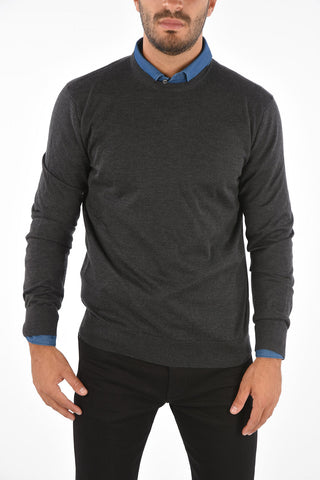 EZ LUXURY wool and silk round neck 