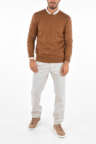 EZ LUXURY Cashmere and Silk Crew-Neck Sweater