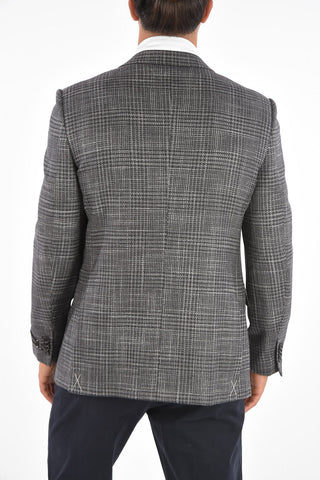 Silk Wool and Cashmere Prince of Wales Blazer