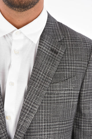 Silk Wool and Cashmere Prince of Wales Blazer
