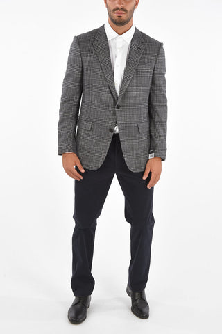 Silk Wool and Cashmere Prince of Wales Blazer