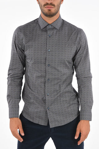 ZZEGNA Printed Slim Fit Shirt