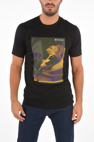ZZEGNA Printed Crew-Neck T-Shirt