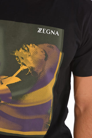 ZZEGNA Printed Crew-Neck T-Shirt