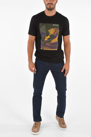 ZZEGNA Printed Crew-Neck T-Shirt