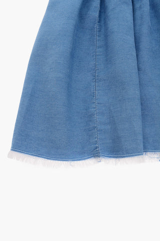 crew-neck dress with zip closure
