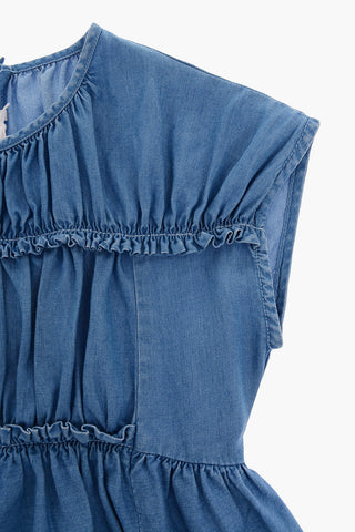 crew-neck dress with zip closure
