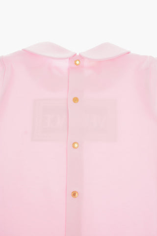 printed stretch cotton romper suit