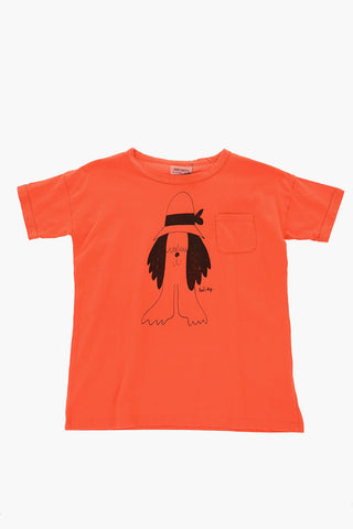 printed t-shirt with breast pocket