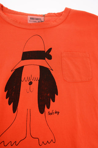 printed t-shirt with breast pocket