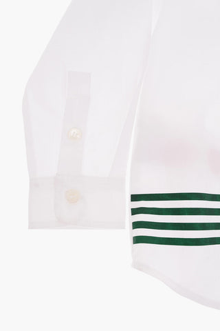 long sleeve shirt with striped detail