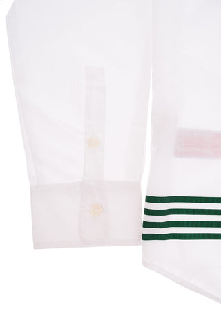 long sleeve shirt with striped detail