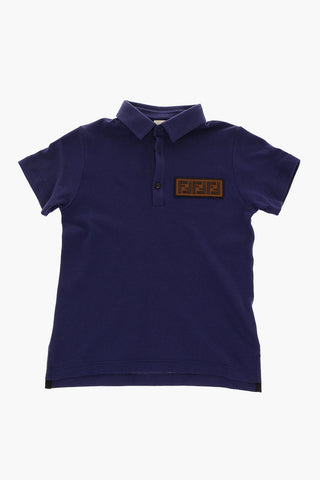 piquè cotton 3 button polo shirt