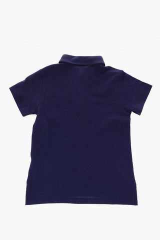 piquè cotton 3 button polo shirt