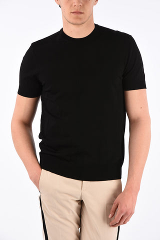 Stretched TRAVEL TECNO Knitted T-shirt with Ribbed Hems