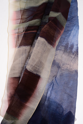 Foulard Multicolor in Cotone e Seta