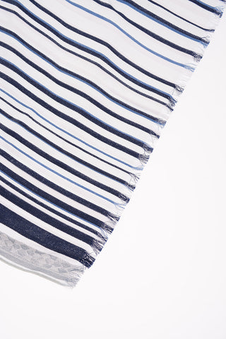 CC COLLECTION Striped Cotton Scarf