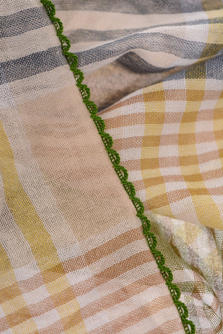 CC COLLECTION Plaid Cotton Scarf