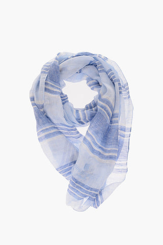 bayadere striped Linen and Silk Scarf