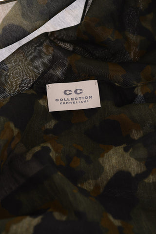 CC COLLECTION Camouflage Cotton and Silk Scarf