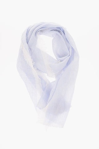CC COLLECTION Foulard a Righe in Cotone e Lino