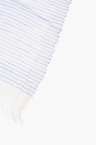 CC COLLECTION Foulard a Righe in Cotone e Lino