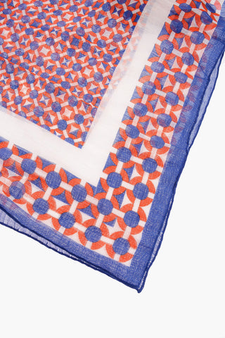 Geometric Patterned Square Foulard