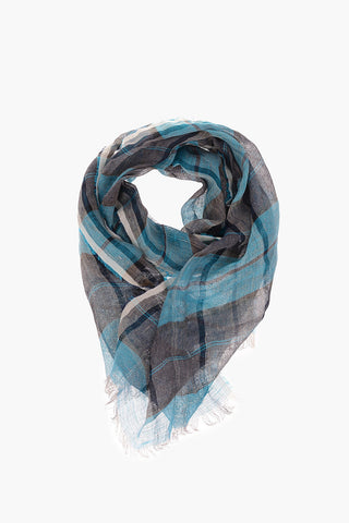 madras Cotton and Linen Scarf
