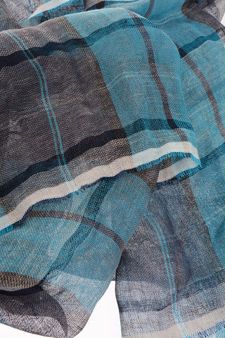 madras Cotton and Linen Scarf