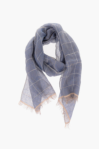 Windowpane Check Scarf
