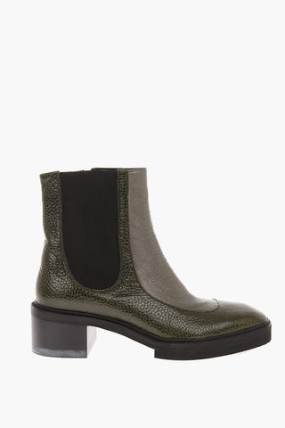 Stivaletti in Pelle Martellata con Zip Laterale 