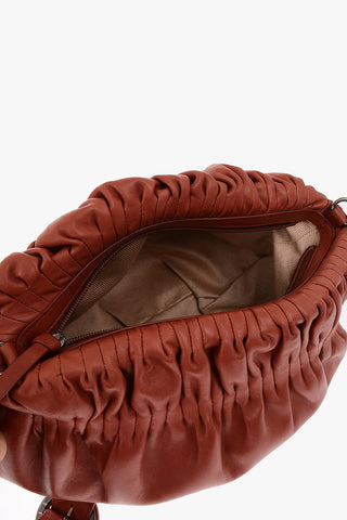 Borsa a Spalla in Nappa con Tracolla Removibile